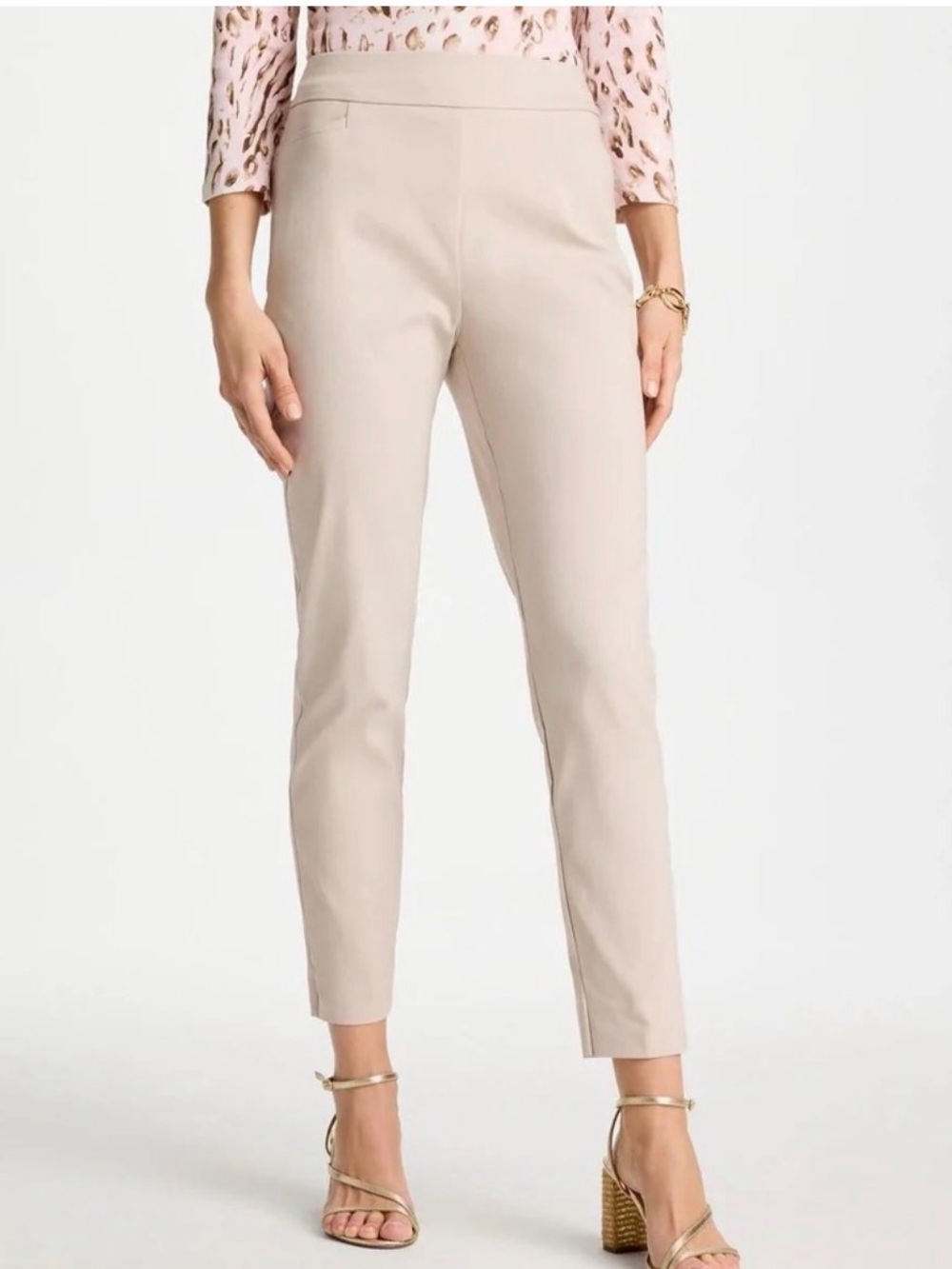 Brigitte™ Pull-On Slim Rivet Ankle Pants Smokey Taupe SZ 00R (2R)